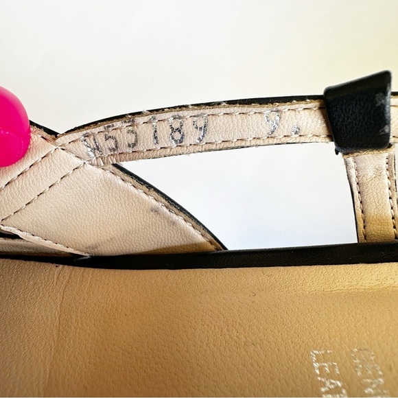 Di Donna Italy Black Leather Pointed-Toe Flats Slingback Minimalist Neutral 40 - Picture 3 of 9